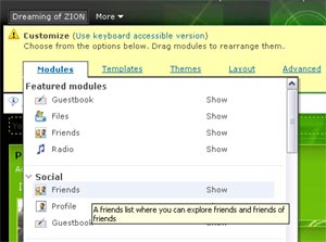 MSN's Spaces - click for full picture